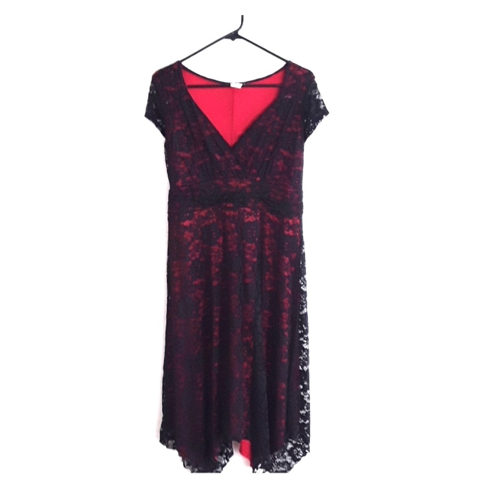 Studio 1940 Red with black lace.